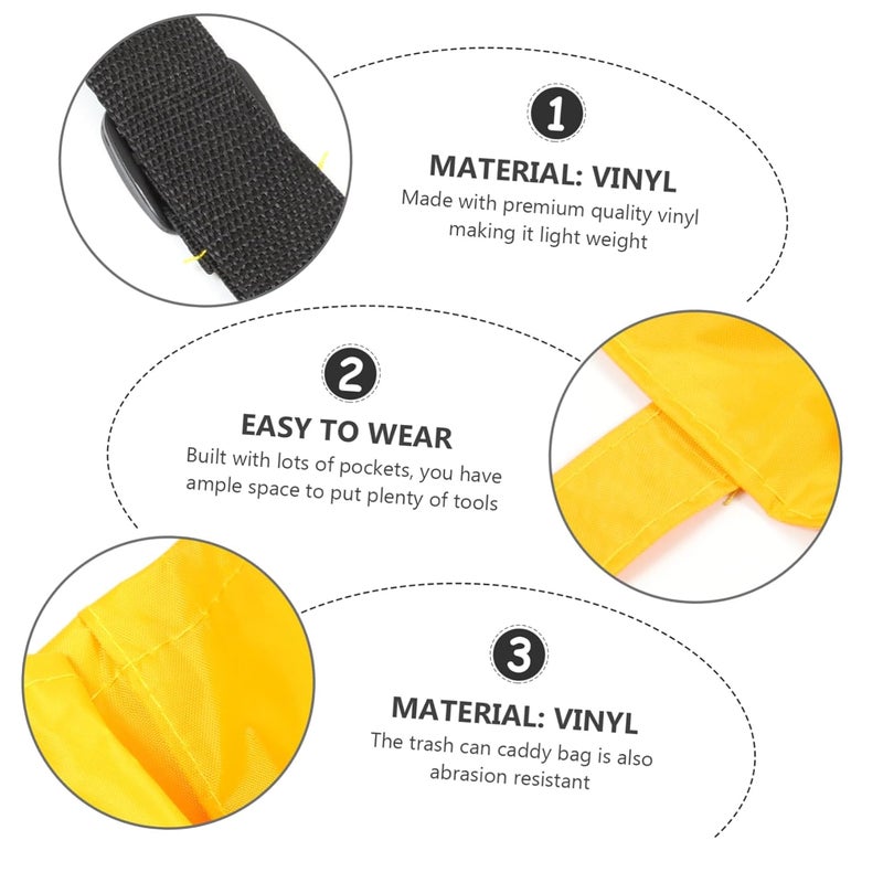 Commercial Trash Can Cover Bag Skirt Easy to Clean Vinyl Waste Bin Cleaning Tool - Image 3